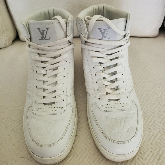 Louis Vuitton Rivoli White Leather, High-Top, Sneaker Boot (US Size 6 men's) - Picture 3 of 6